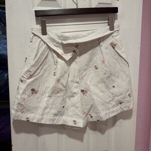 Anthropologie Women's White and Pink Shorts